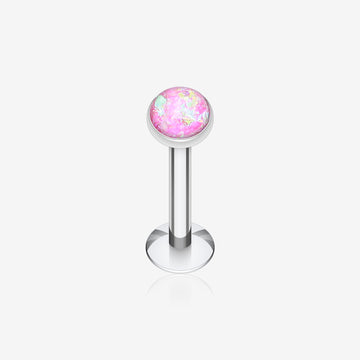Opal Glitter Shower Dome Steel Labret-Pink